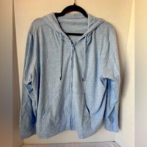 Ideology Blue Zip-Up Hoodie Sweatshirt 1X NWOT